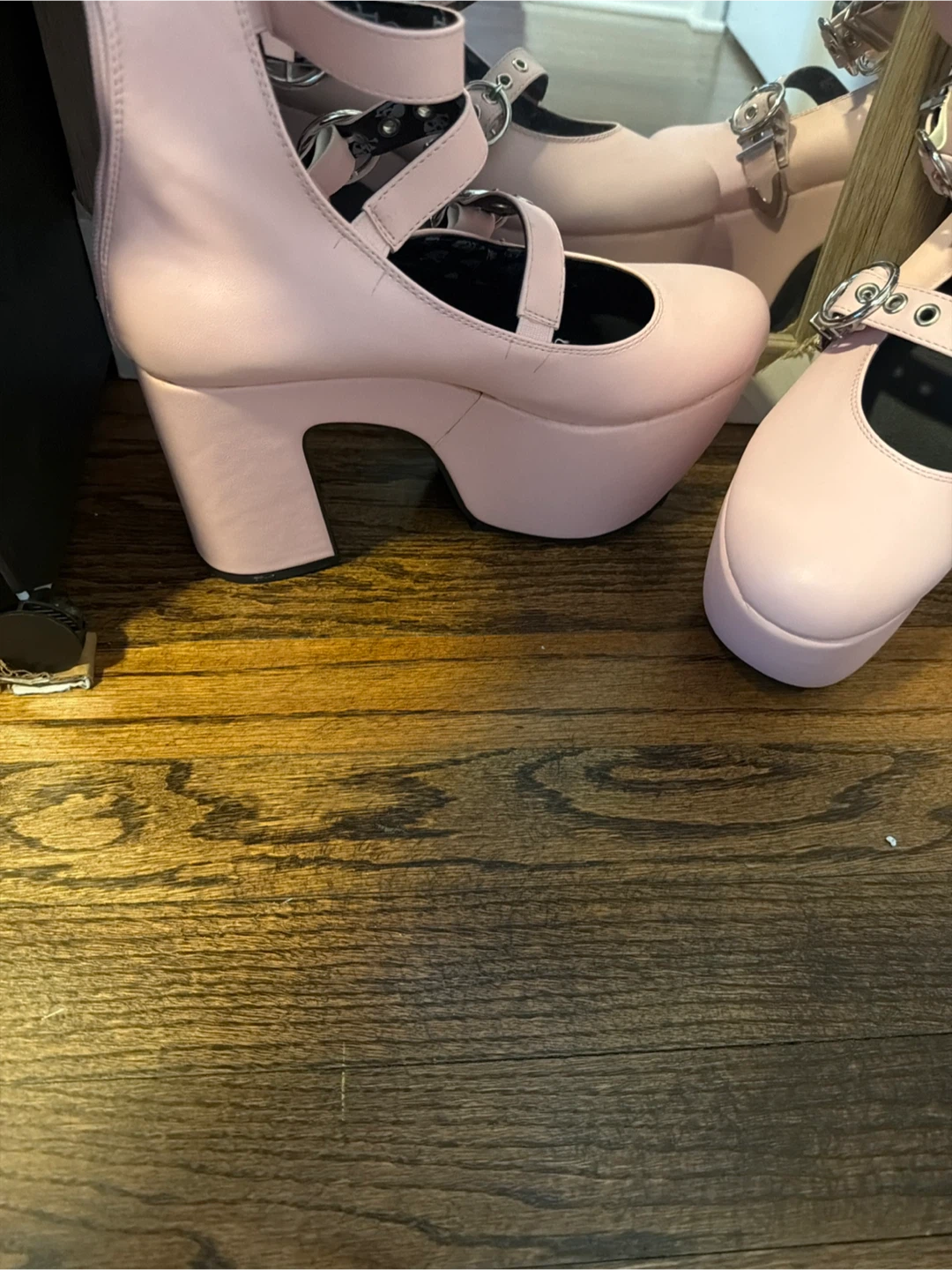 Pink Platform Mary Janes - photo 3