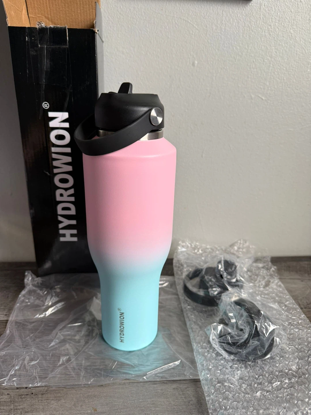 HYDRO WION 40oz Pink-Blue Insulated Water Bottle - NEW - photo 5