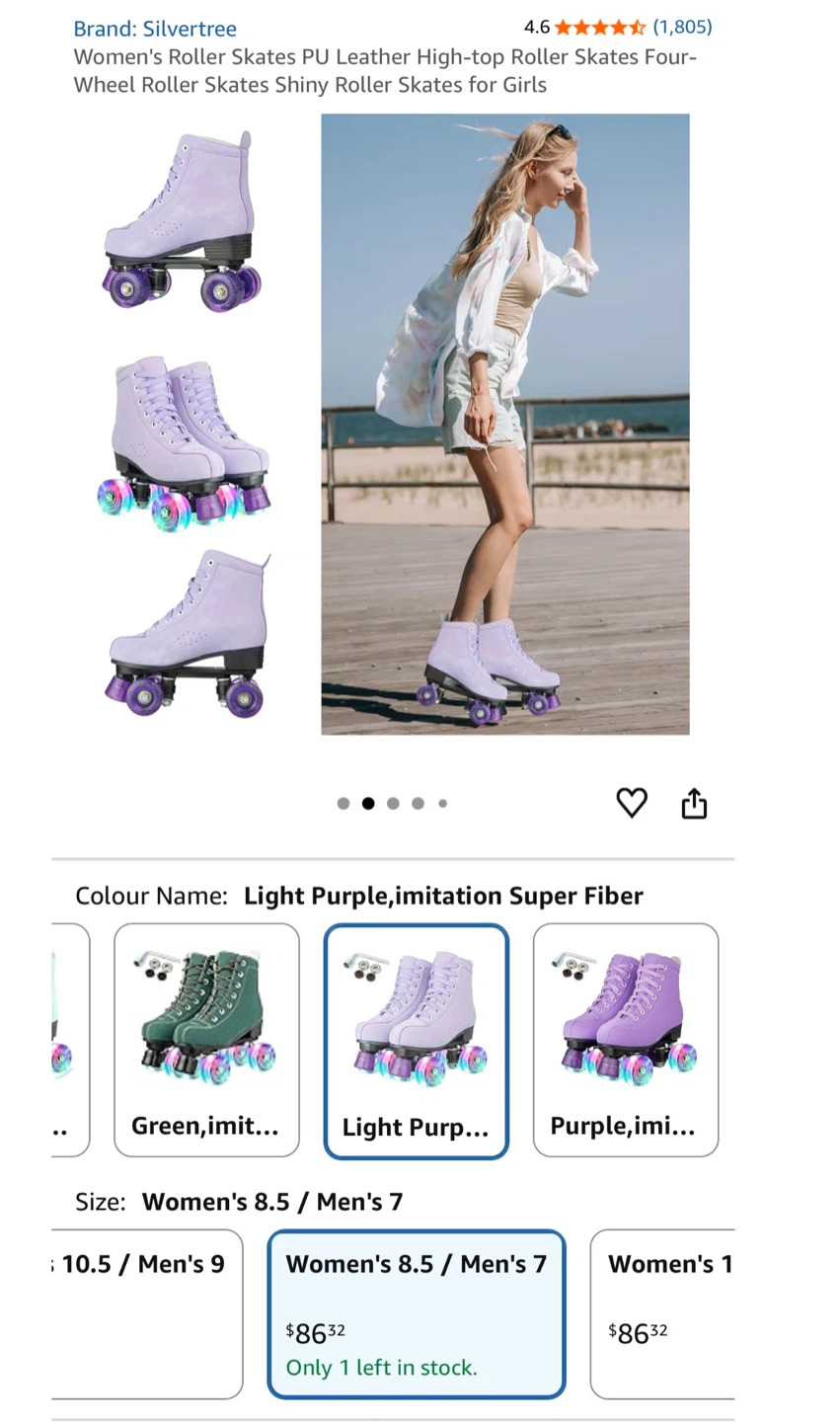 Silvertree Roller Skates - Women's  Size 8 - photo 3