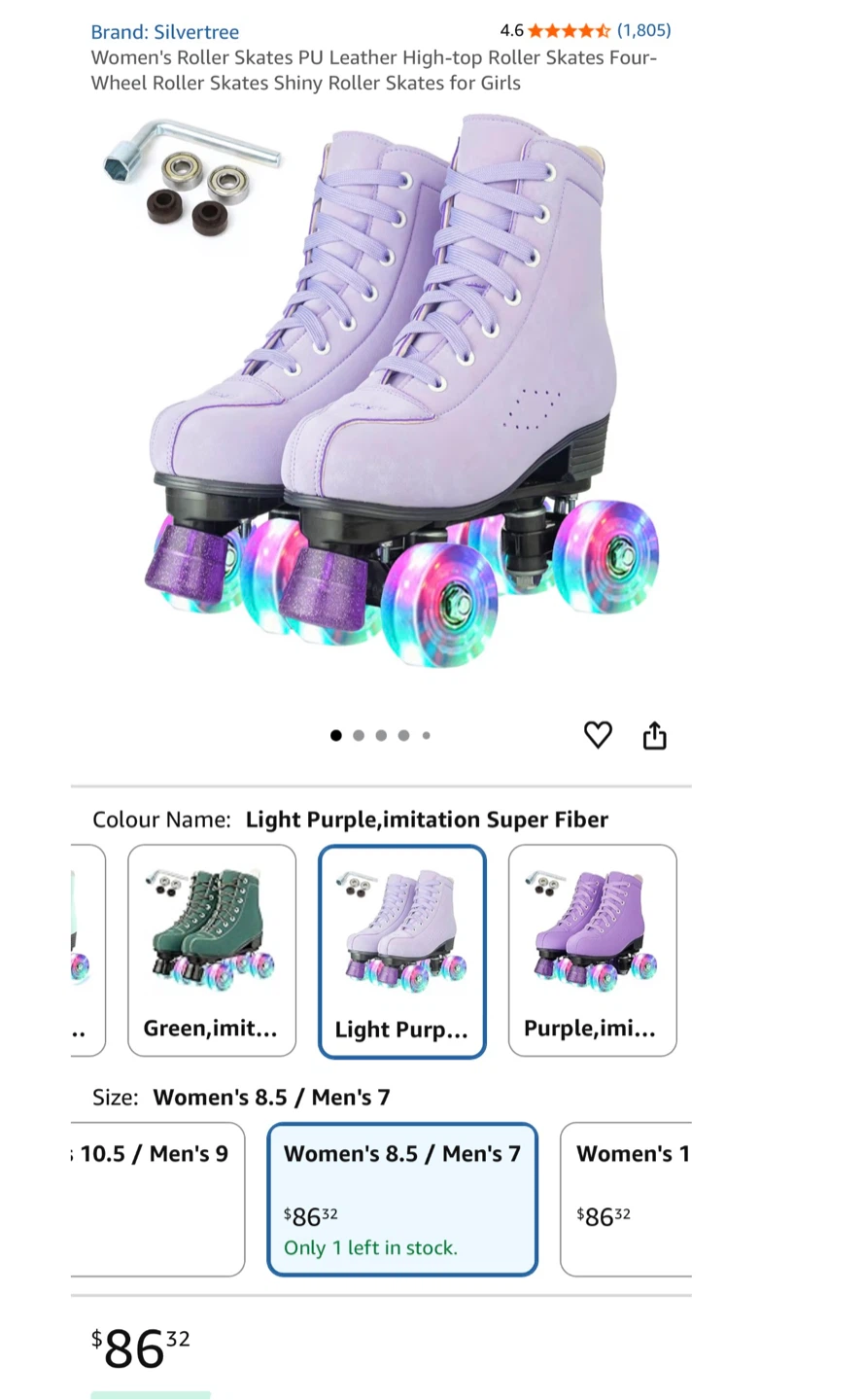 Silvertree Roller Skates - Women's  Size 8