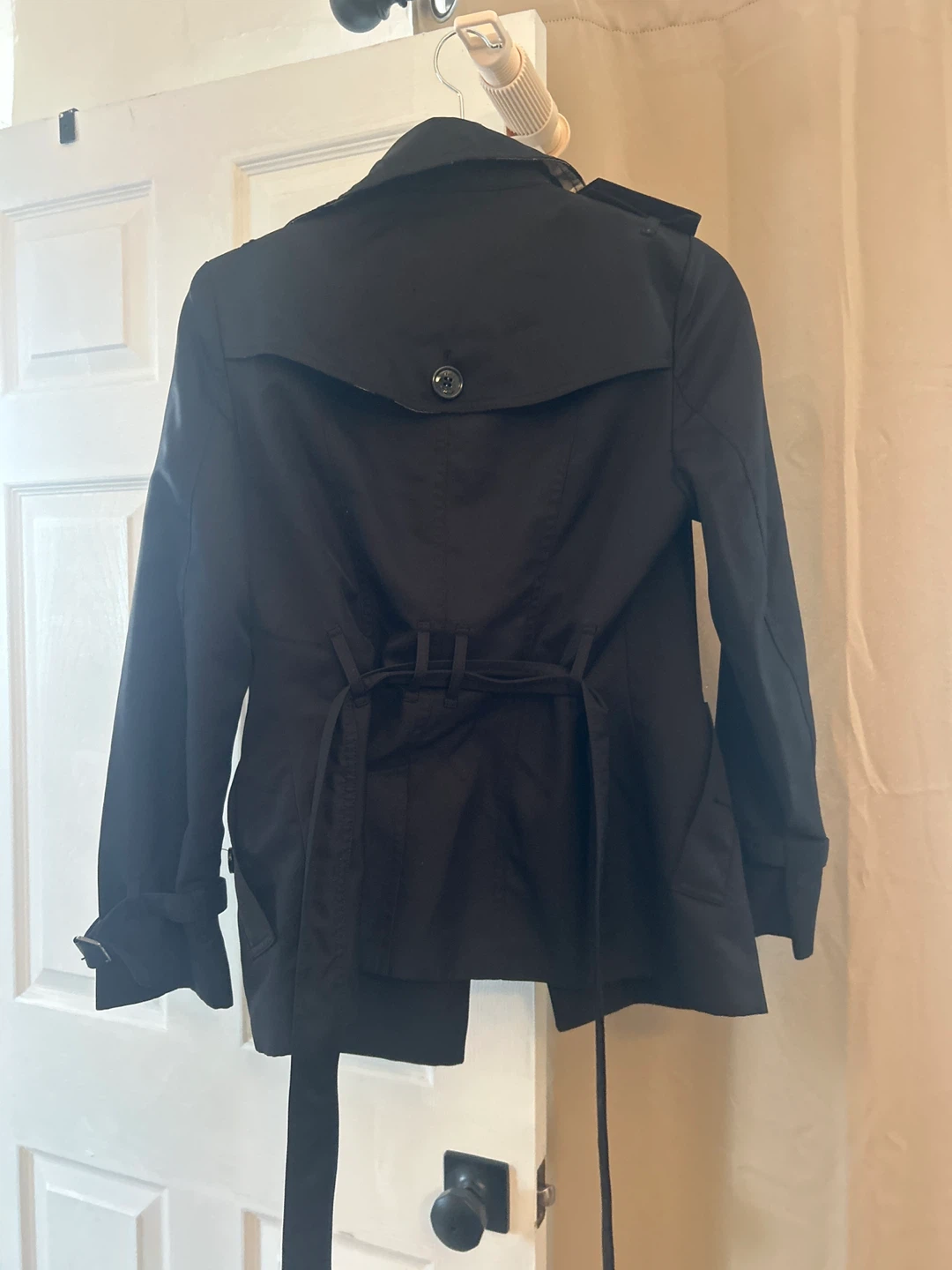 Burberry London Black Trench Coat Size S - photo 2