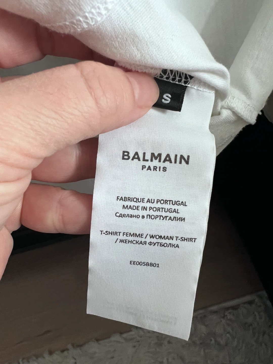 Balmain Paris White T-Shirt - Size S - photo 5