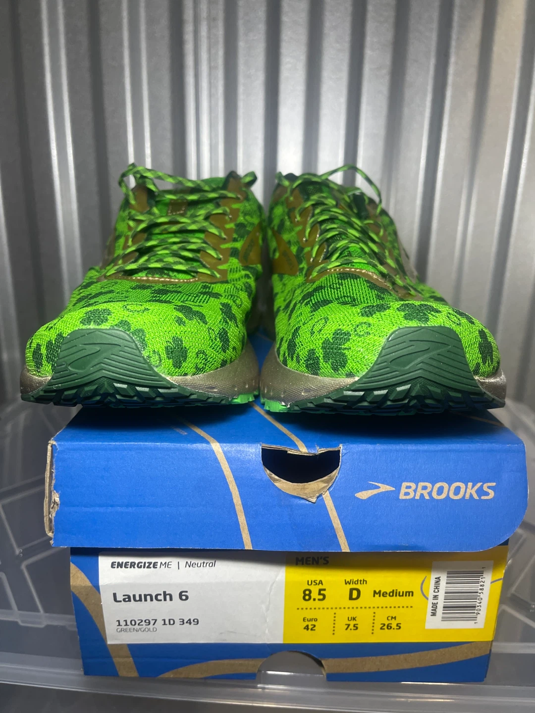 Brooks Launch 6 Run Lucky Green/Gold - Men's 8.5