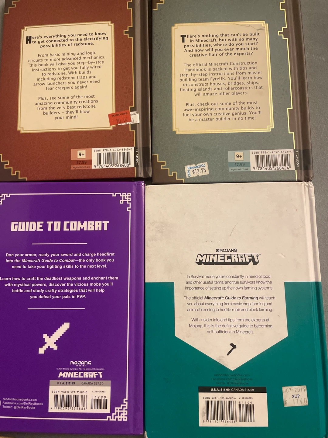 Minecraft Handbook Set - Redstone, Combat, Farming, Construction - photo 3