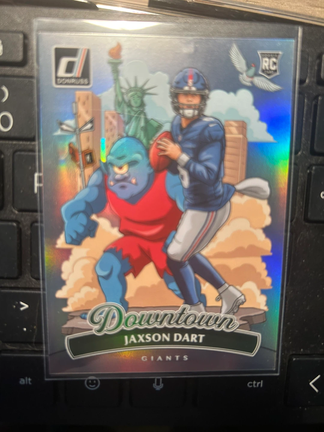 Jaxson Dart Giants Donruss Downtown Card