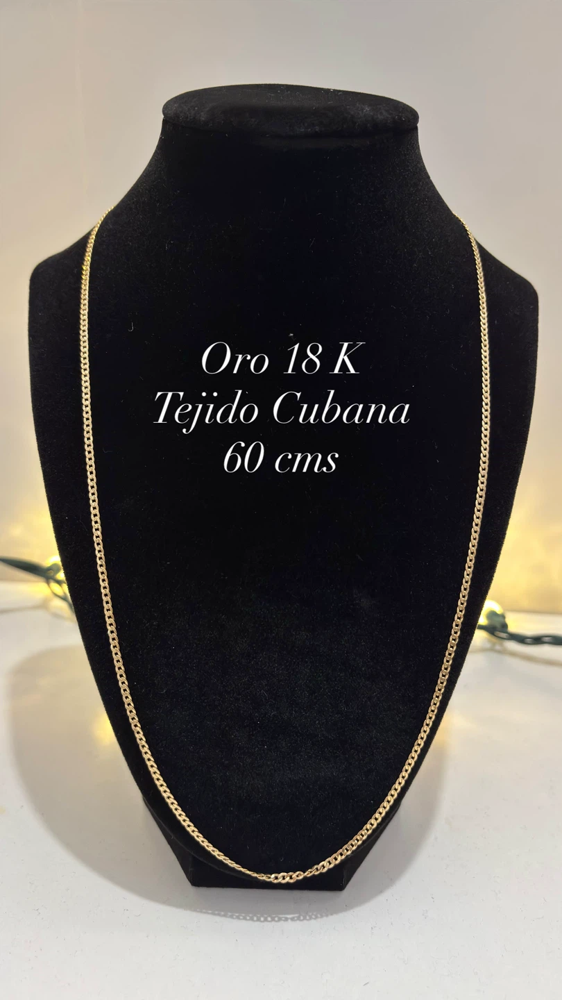 18K Gold Cuban Link Chain 60cm