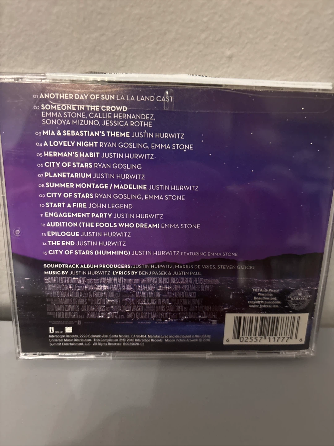 La La Land Original Motion Picture Soundtrack CD - photo 2