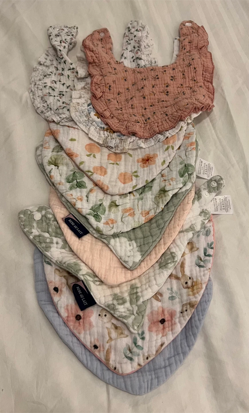 Assorted Muslin Baby Bibs