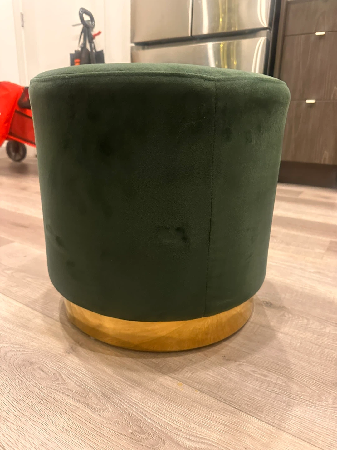 Structure Green Round Ottoman
