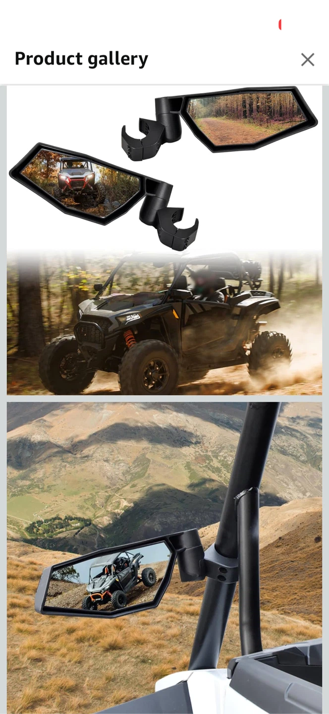 KEWISAUTO UTV Side Mirrors for Polaris RZR XP 4 1000 - photo 4
