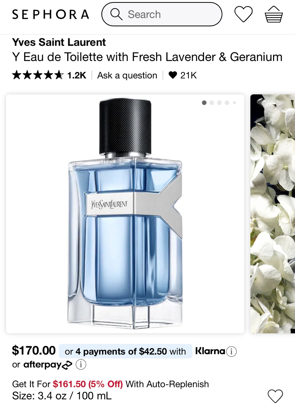 Yves Saint Laurent Y Eau de Toilette 100ml