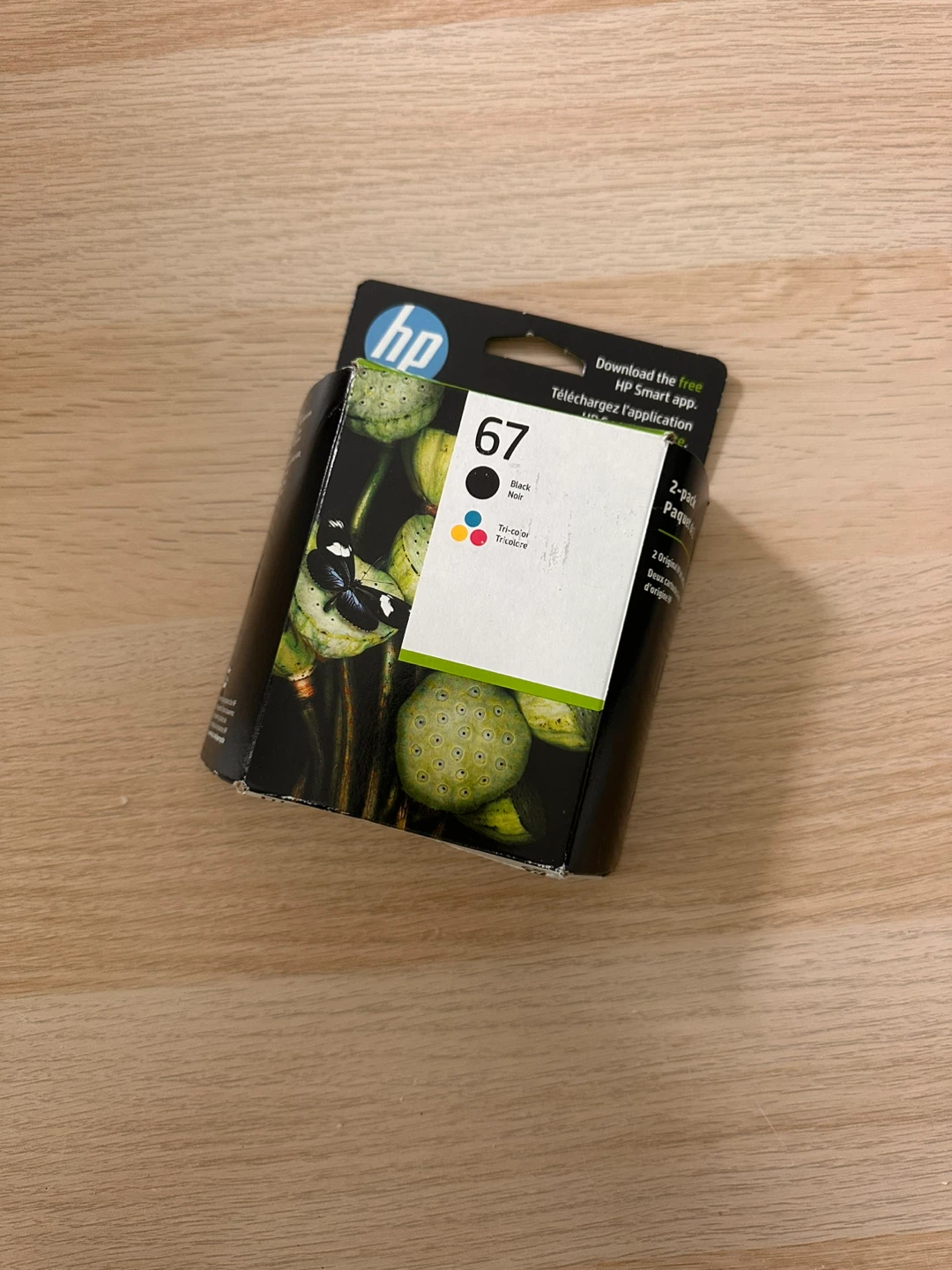 HP 67 Black Ink Cartridge - 2 Pack - New