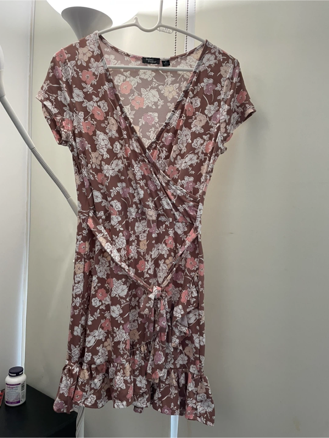 Floral Wrap Dress - Size M