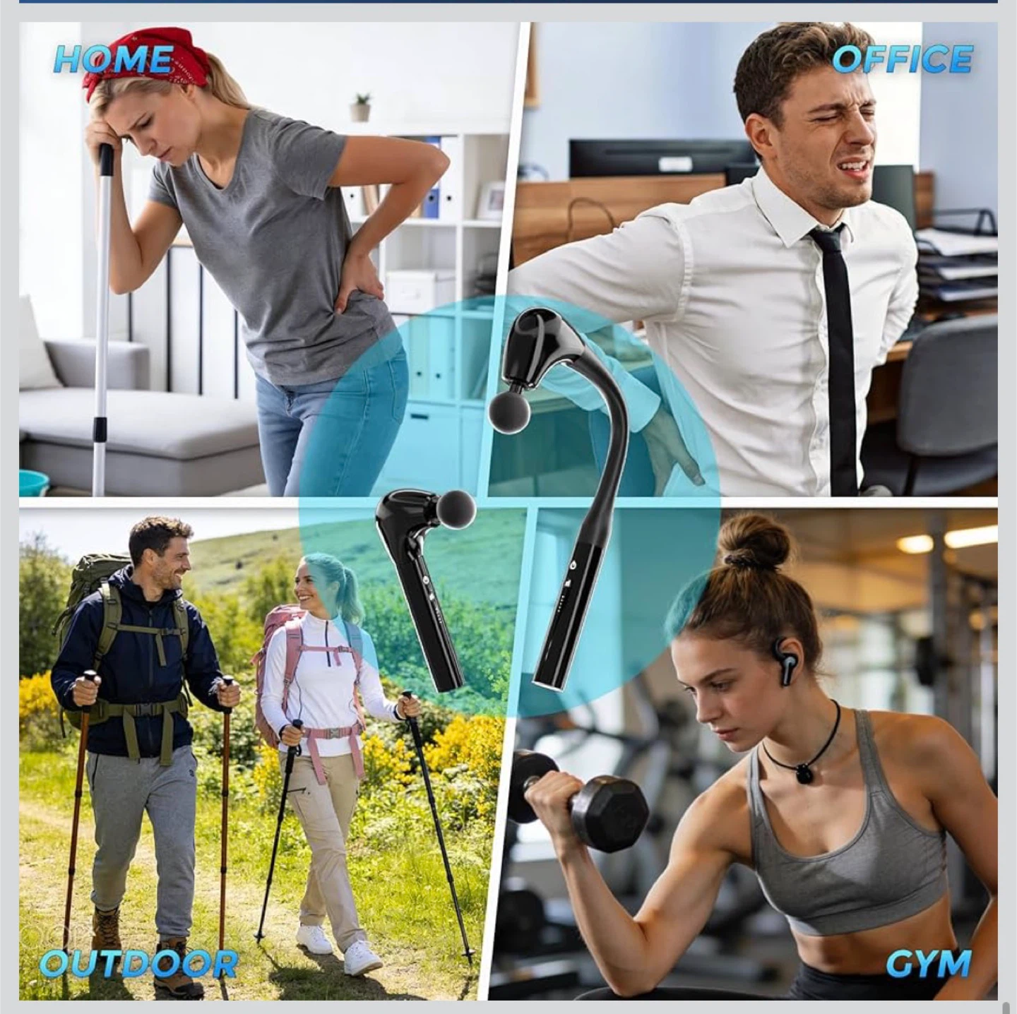 2-in-1 Detachable Massage Gun Deep Tissue - photo 5