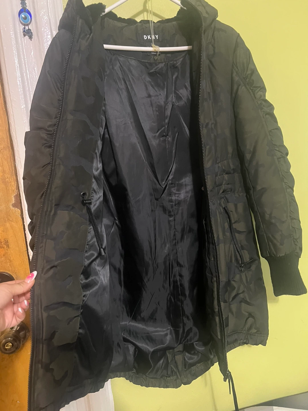DKNY Camo Print Puffer Coat - Size S - photo 2