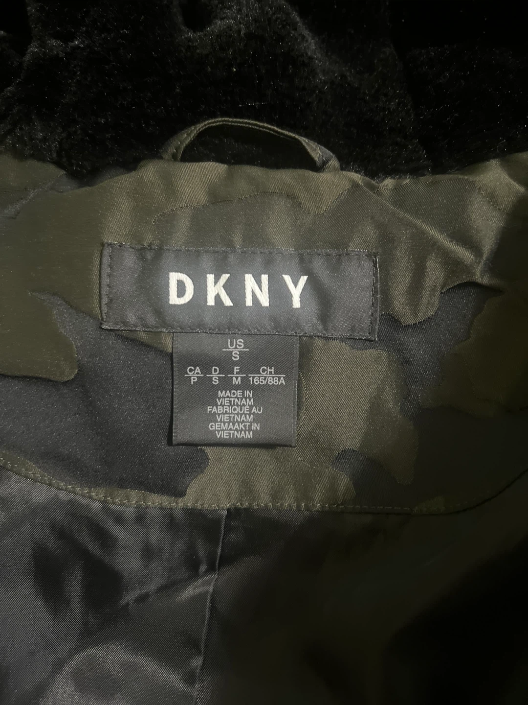 DKNY Camo Print Puffer Coat - Size S - photo 5