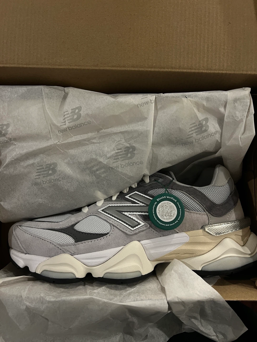 New Balance 9060 Grey Sneakers, With Box - photo 2