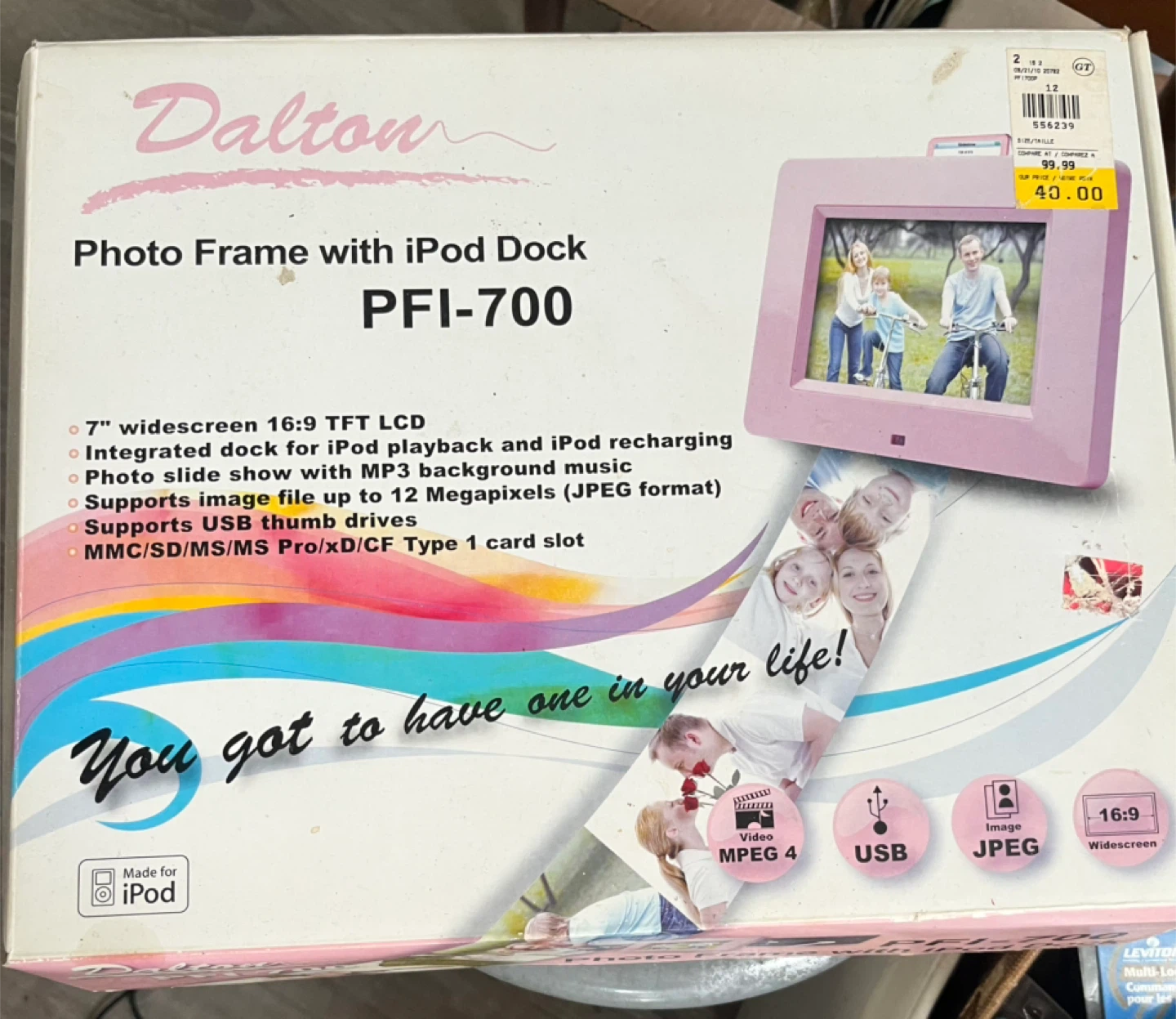 Dalton PFI-700 Photo Frame with iPod Dock - Pink - photo 2