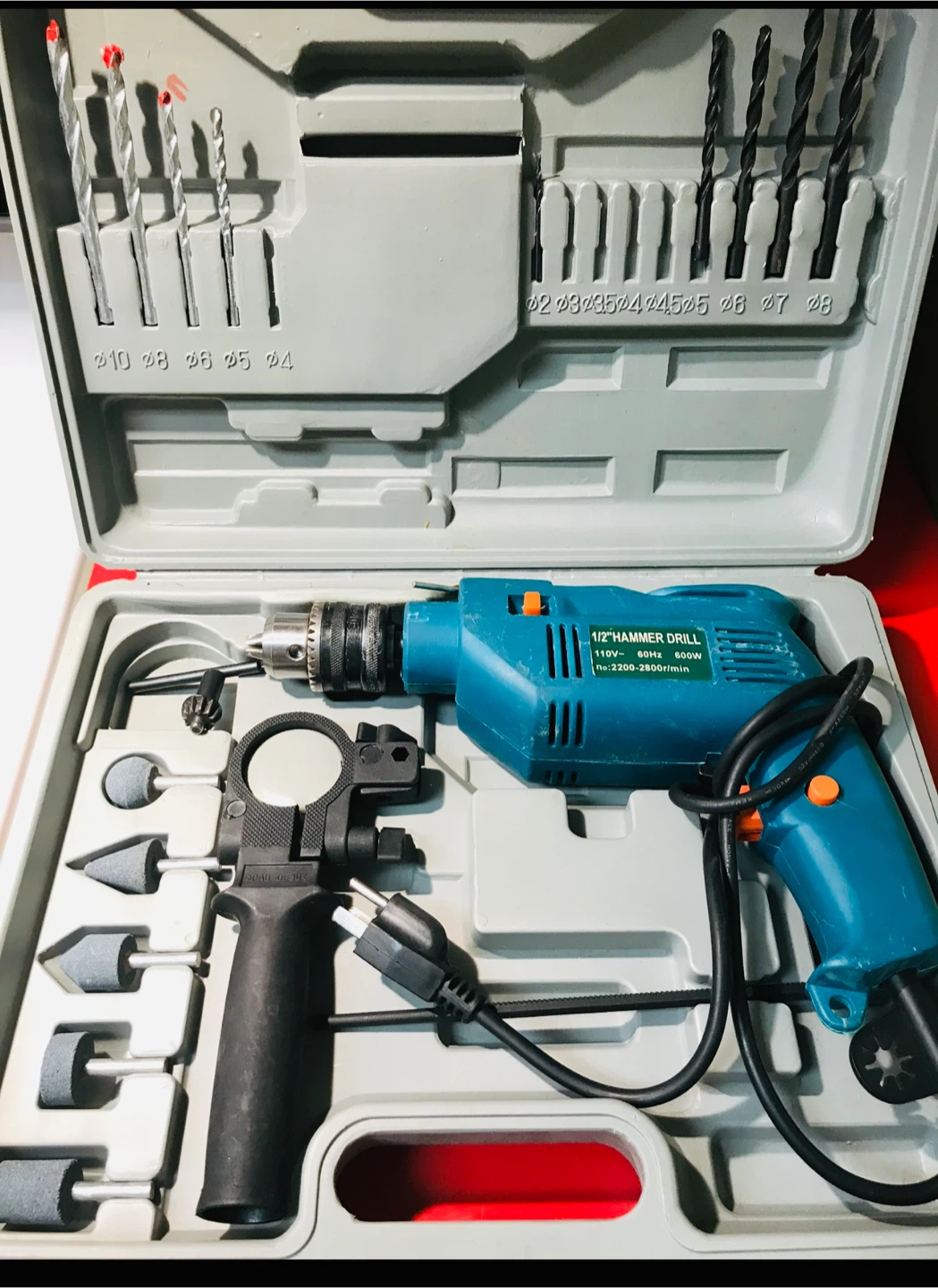 1/2" Hammer Drill with Case & Accessories - photo 3