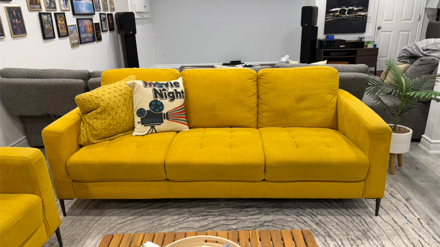 Yellow Sofa and Loveseat Set - photo 4