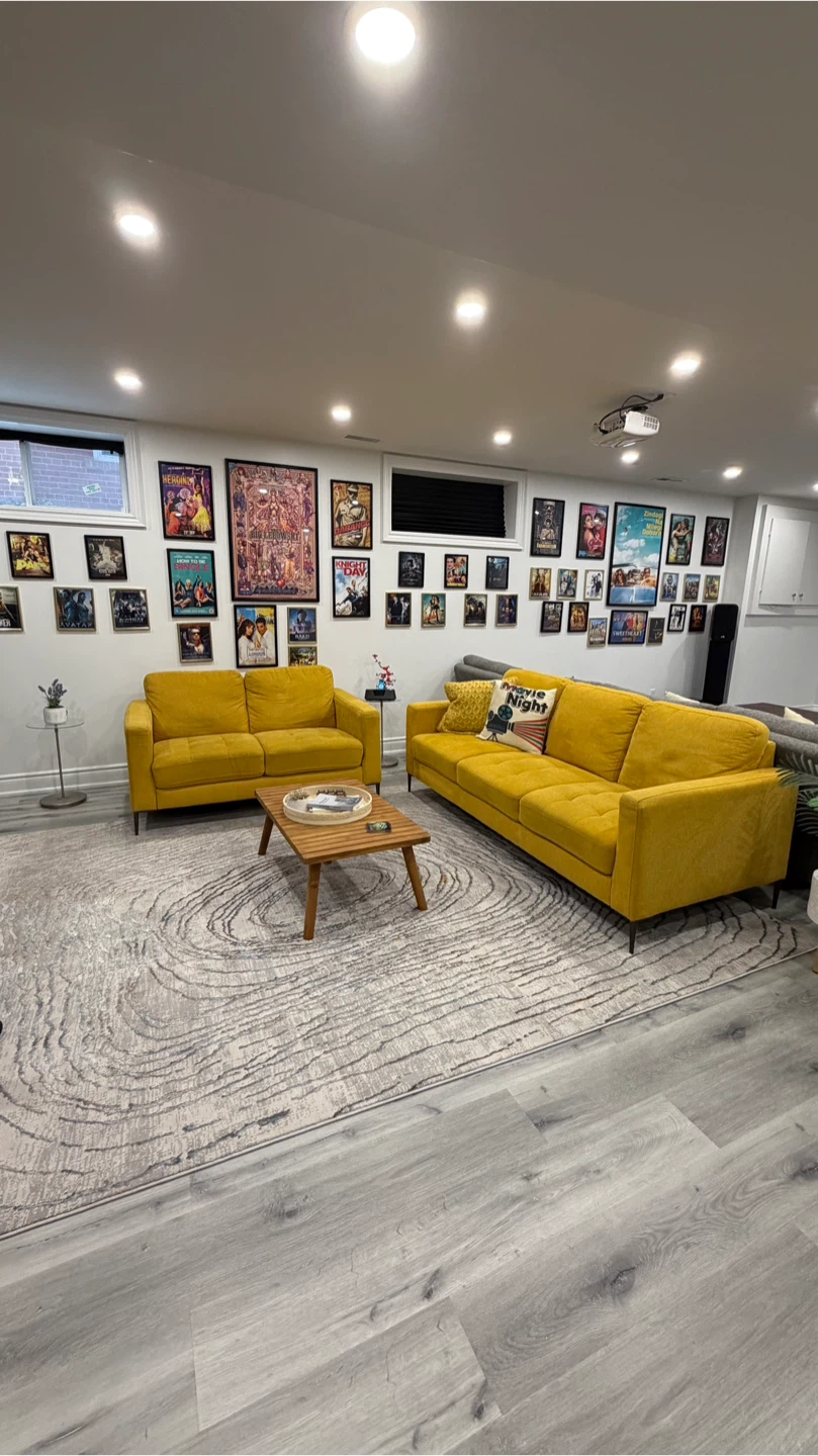 Yellow Sofa and Loveseat Set