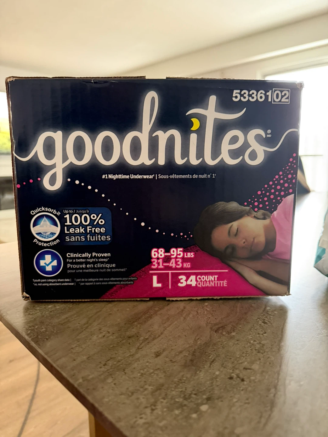 Goodnites L (68-95 lbs) 34 Count