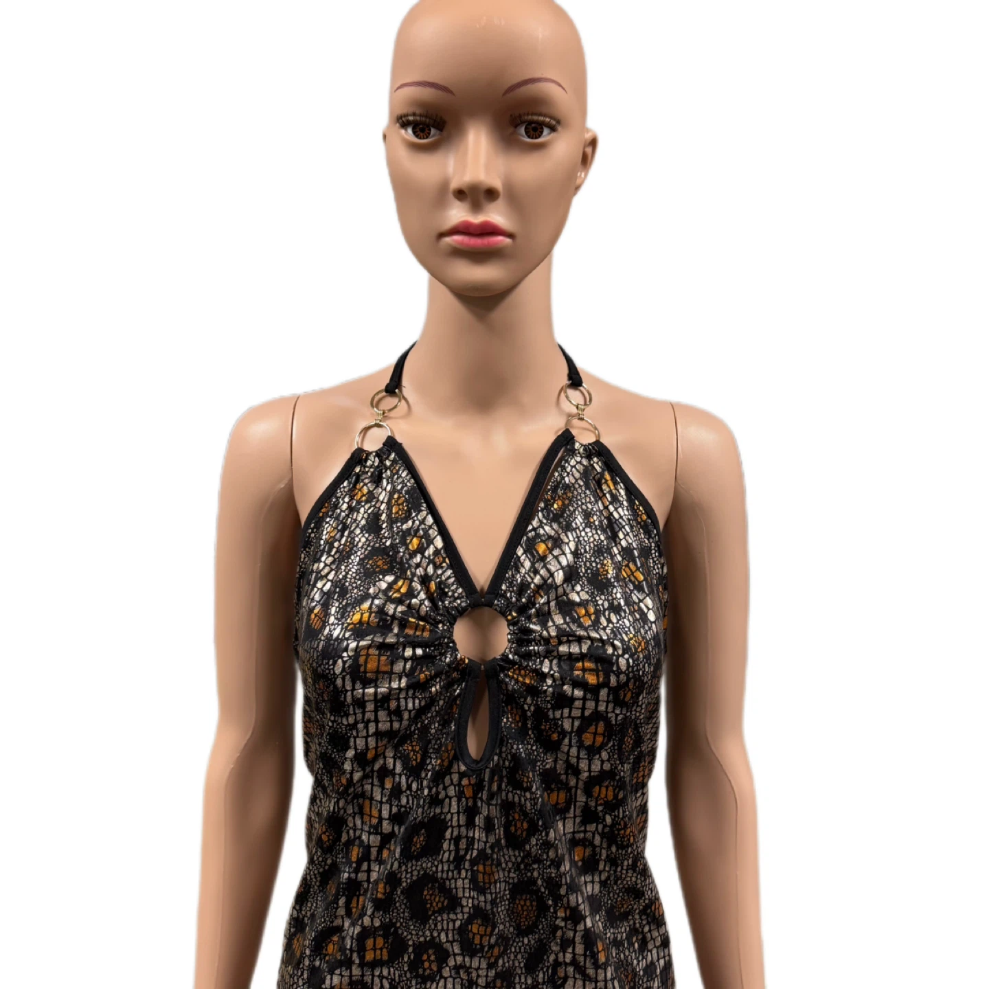 SHEIN Curve Women Halter Maxi Dress Leopard Print 2XL NWT - photo 4