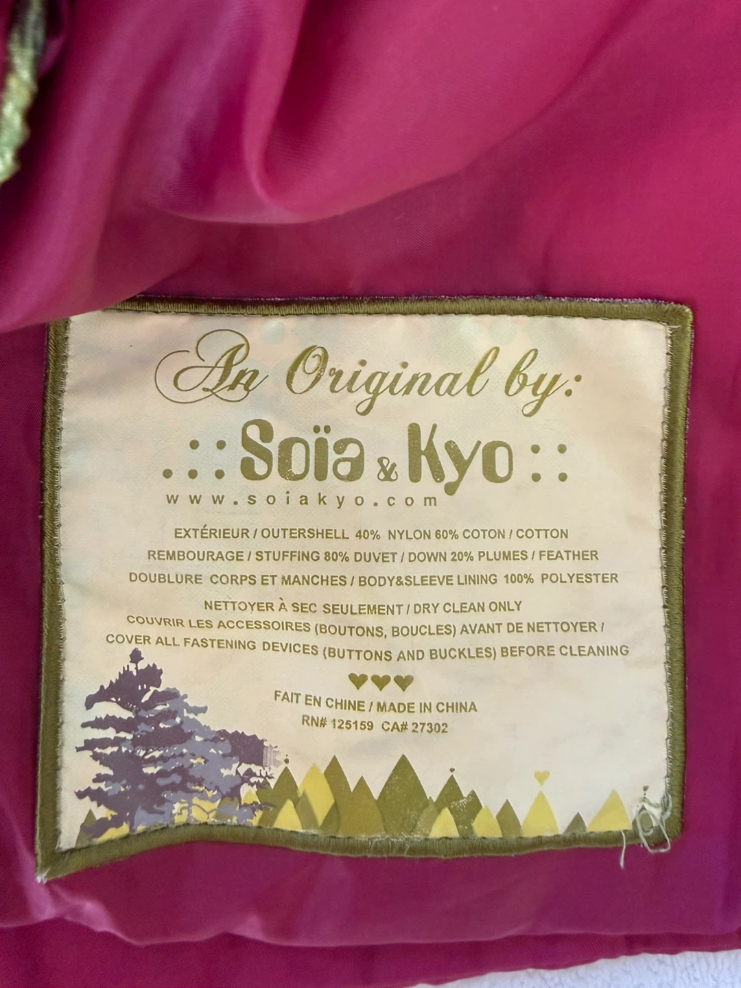 Soia & Kyo Pink Puffer Jacket - Size M - photo 3