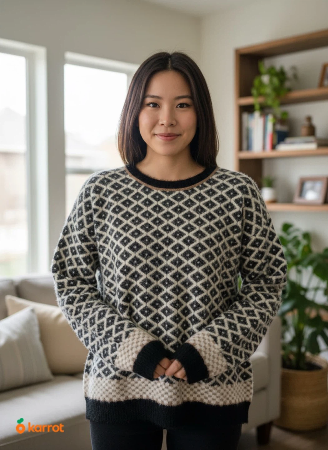 Cyrus Patterned Sweater - Size S