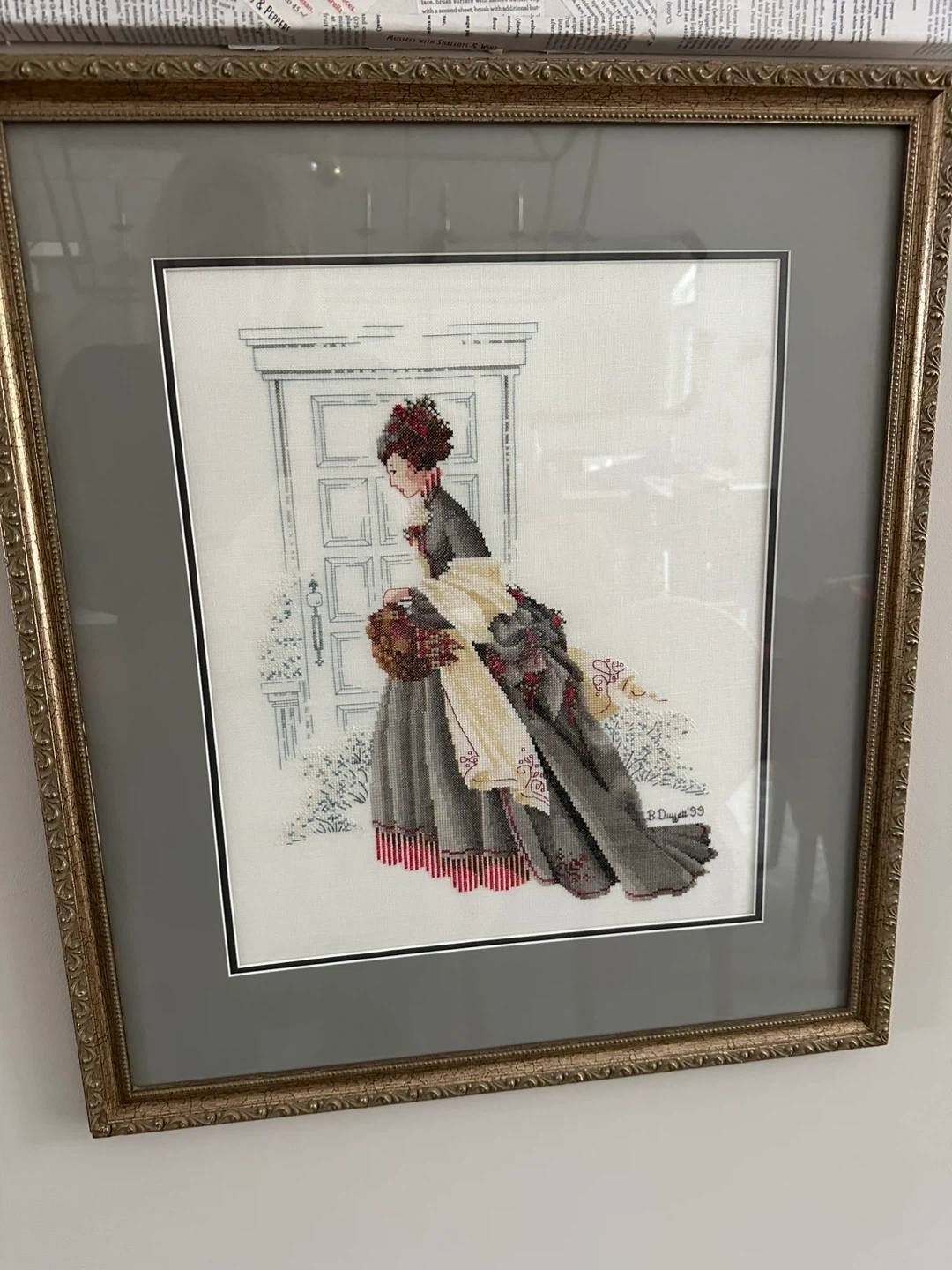 Framed Cross Stitch Art - 20 x 20 inches