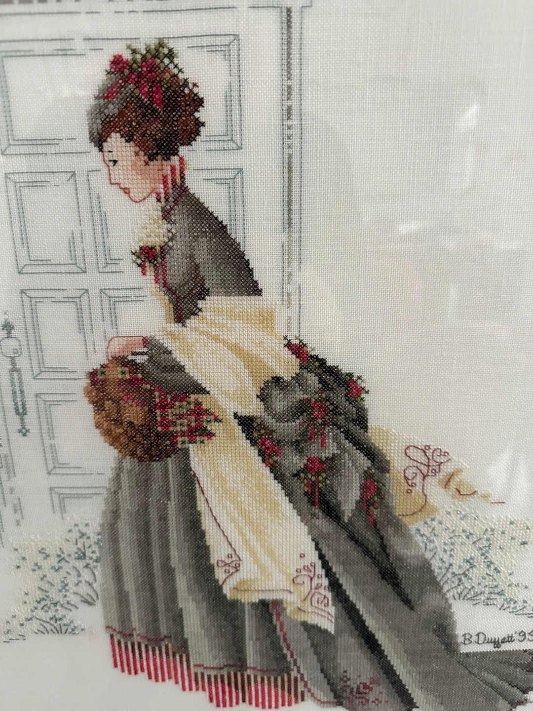 Framed Cross Stitch Art - 20 x 20 inches - photo 2