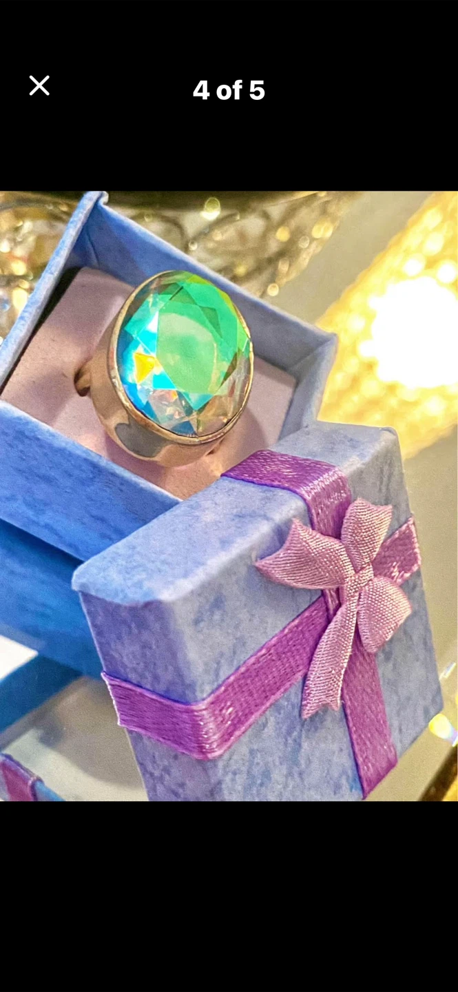 🔮20-Carat Mystic Topaz SS Ring - photo 4