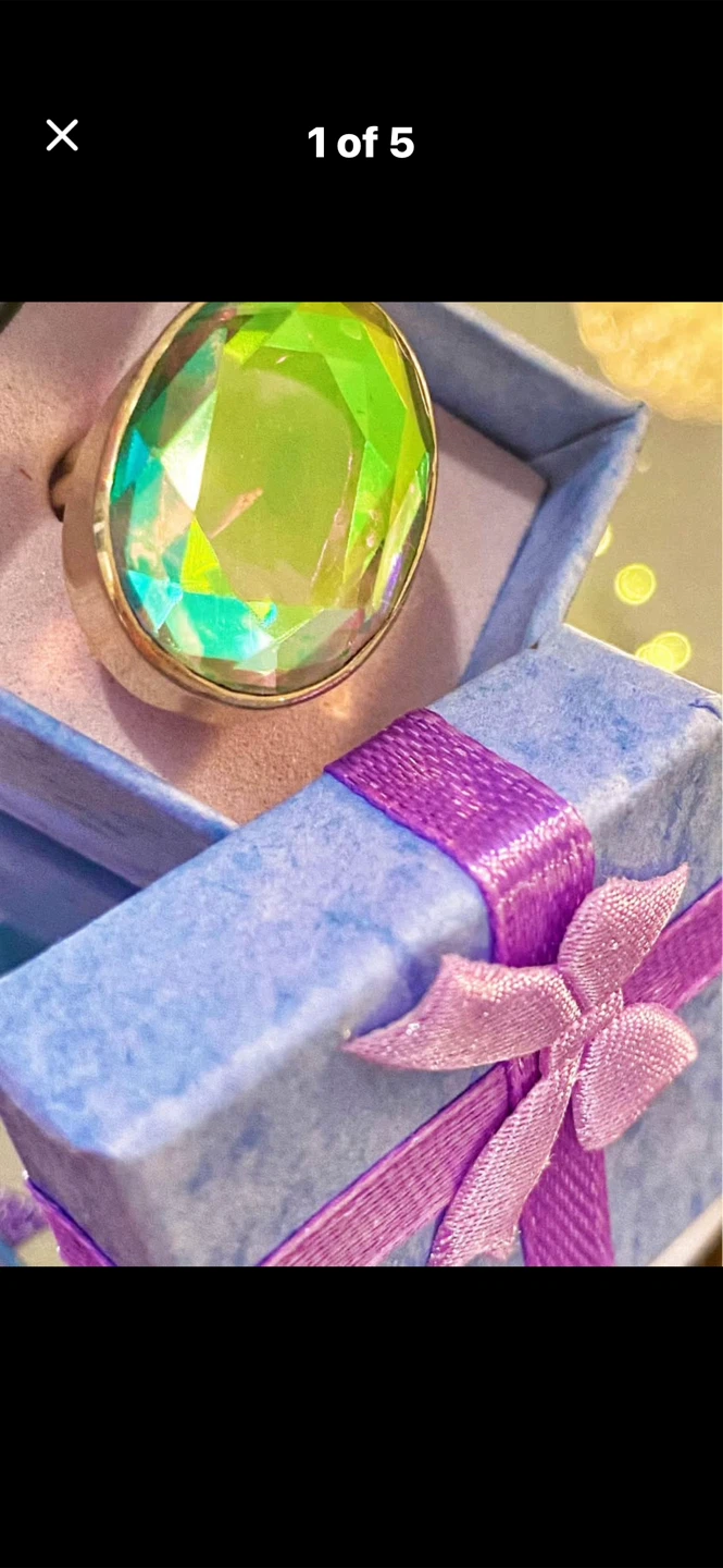 🔮20-Carat Mystic Topaz SS Ring