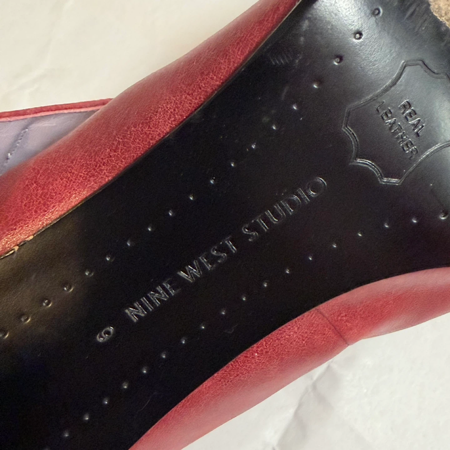 Nine West Studio Red Leather Heels (Size 9) - photo 5