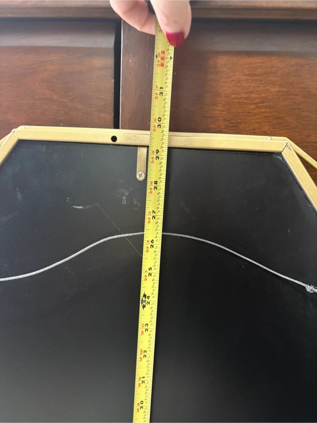 Brushed Gold Geometric Wall Mirror - photo 4