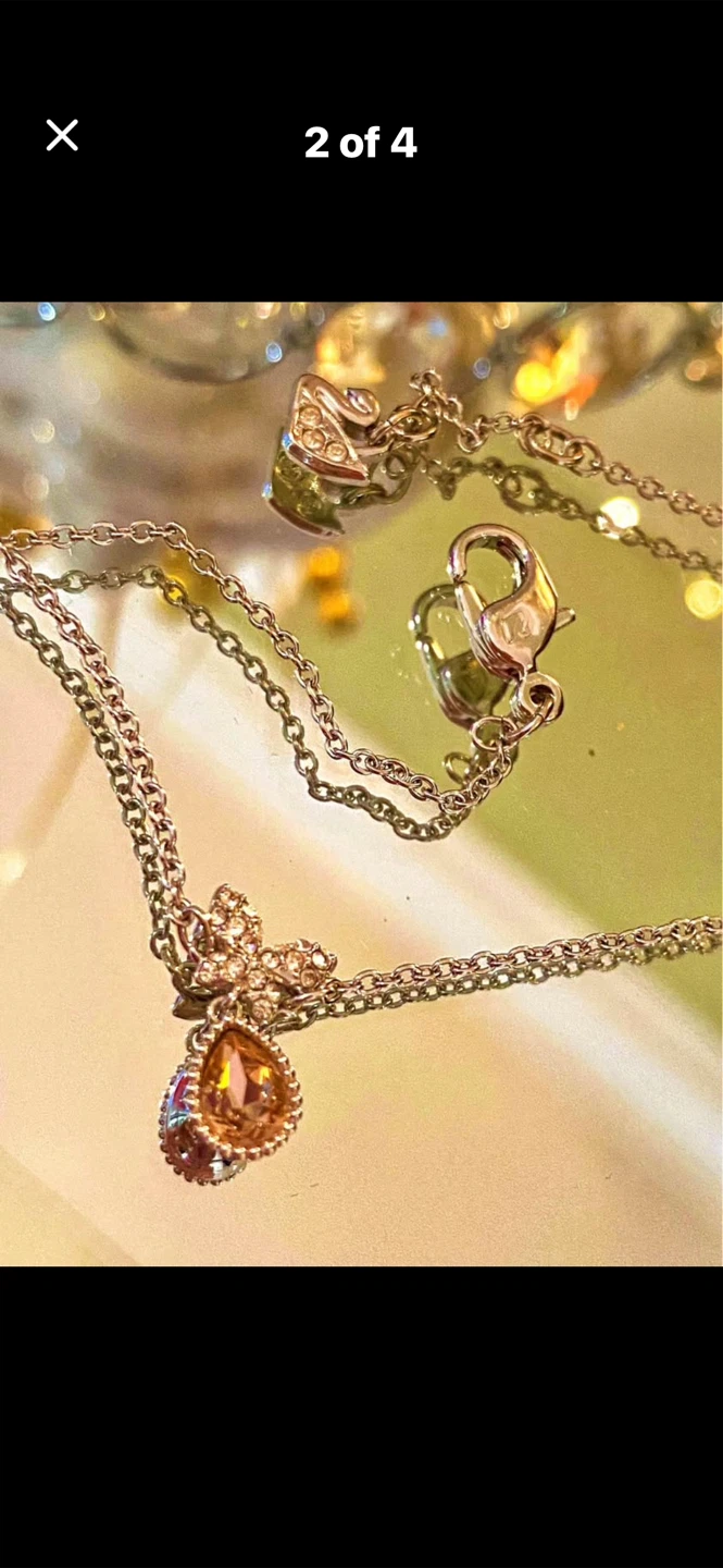 💖Swavorski Crystal Charm Bracelet with Butterfly Pendant - photo 2