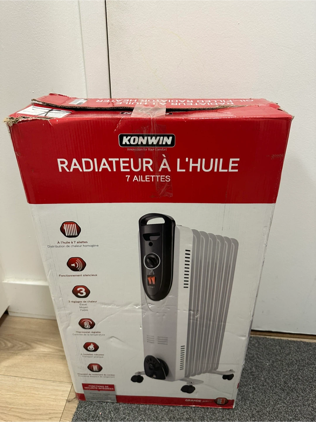 Konwin Oil-Filled Radiator Heater - 7 Fins