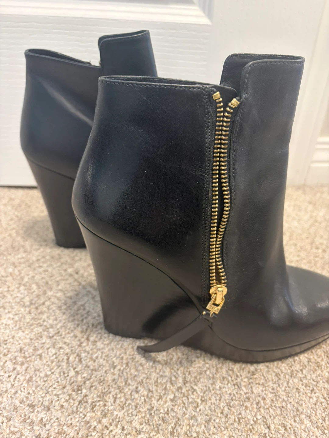 Michael Michael Kors Black Wedge Booties