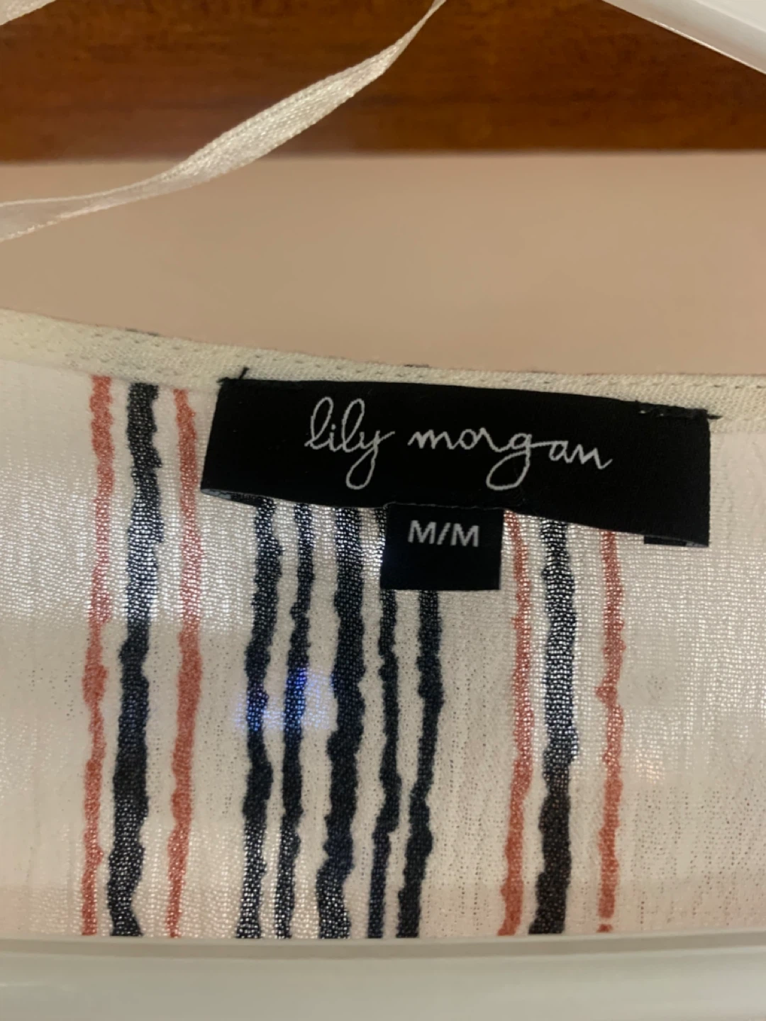 Lily Morgan Striped Blouse - Size M - photo 3