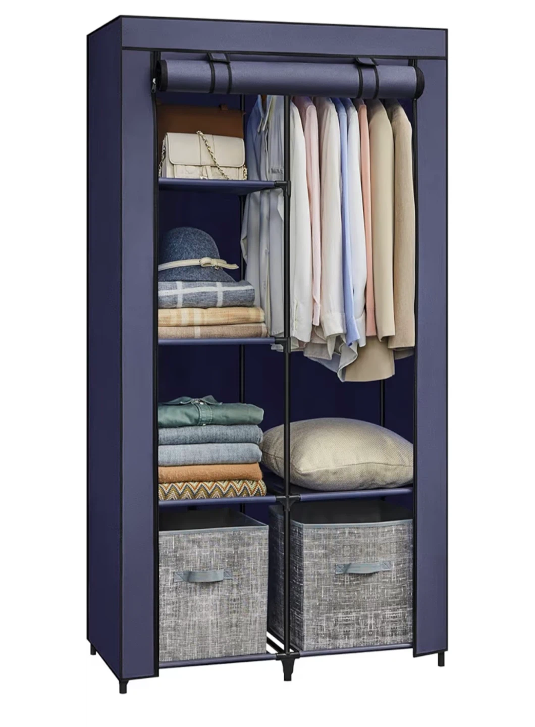 Portable Wardrobe Closet - Black