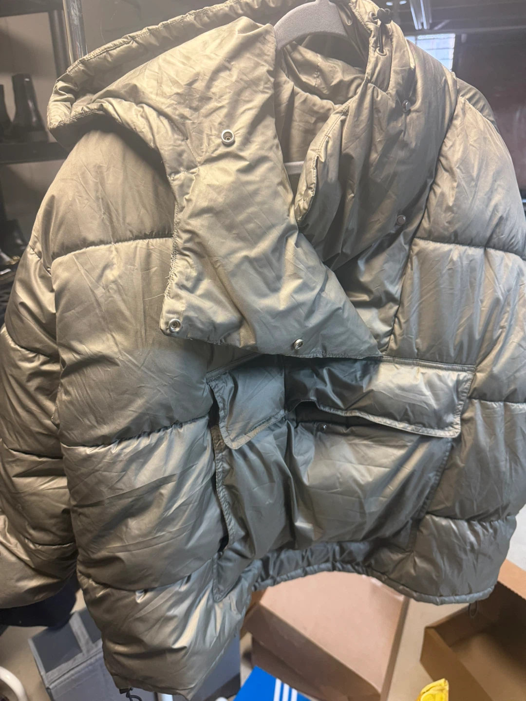 H&M Olive Green Puffer Jacket - Size M - photo 2