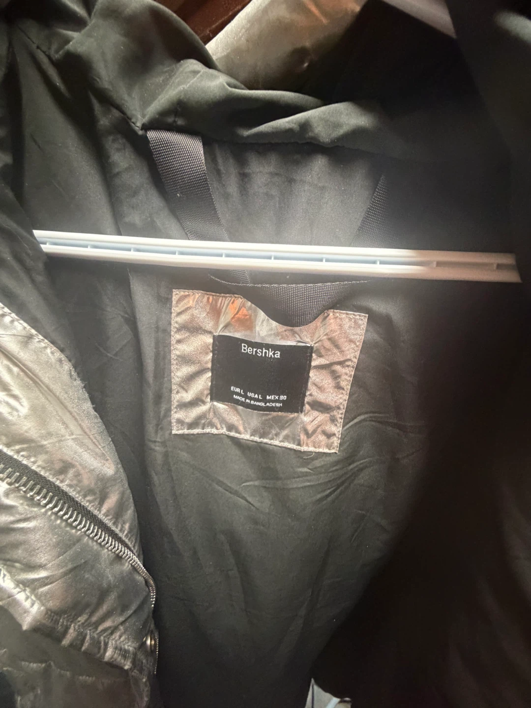 Bershka Silver Puffer Jacket, Size M - photo 2