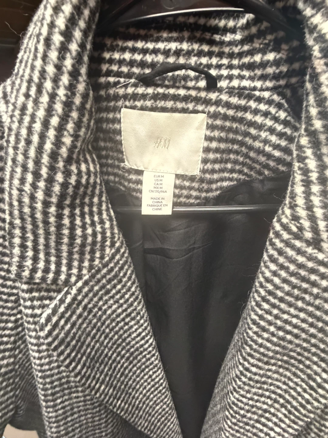 H&M Houndstooth Coat - Size M - photo 2