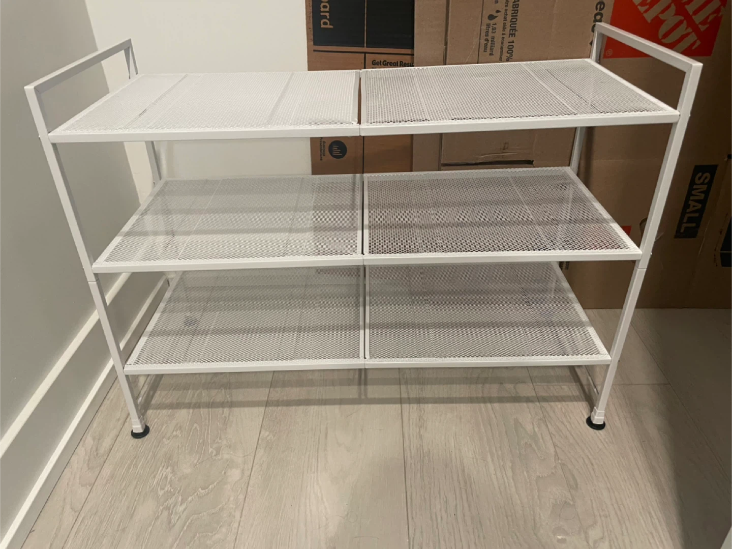 White Metal 3-Tier Shelf