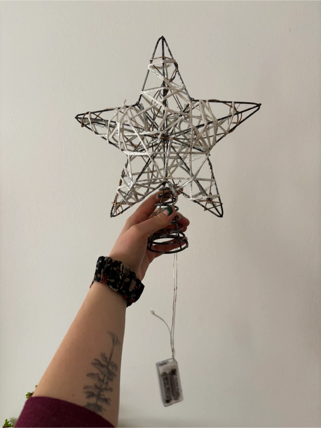 Rustic Star Christmas Tree Topper - Silver - photo 2