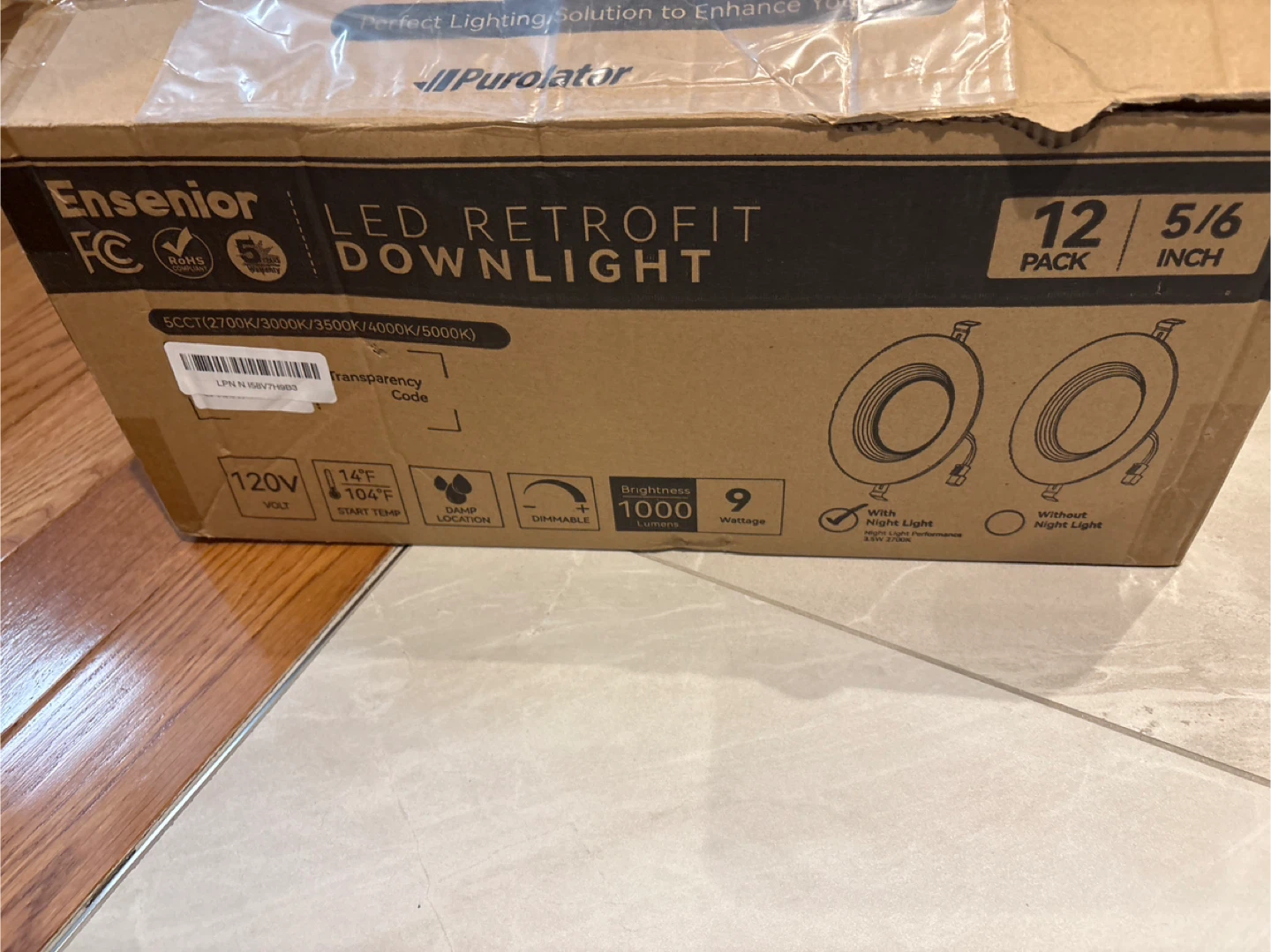 Ensenior LED Retrofit Downlight 6 Pack 5/6 Inch