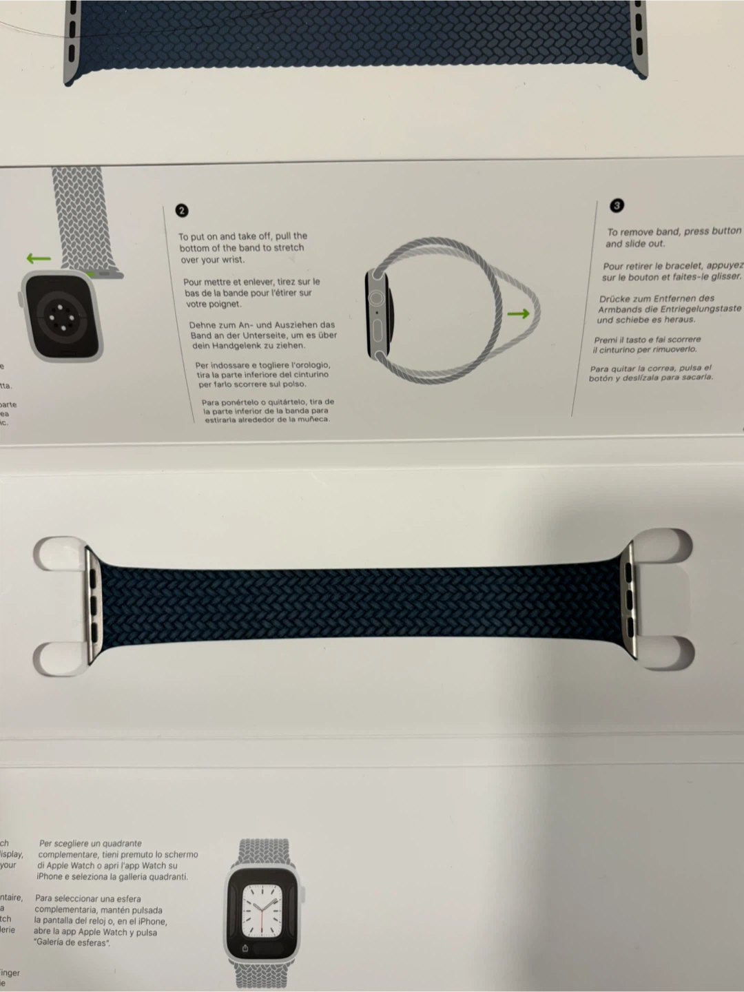 Apple Watch Band - 45mm Abyss Blue Braided Solo Loop - Size 6