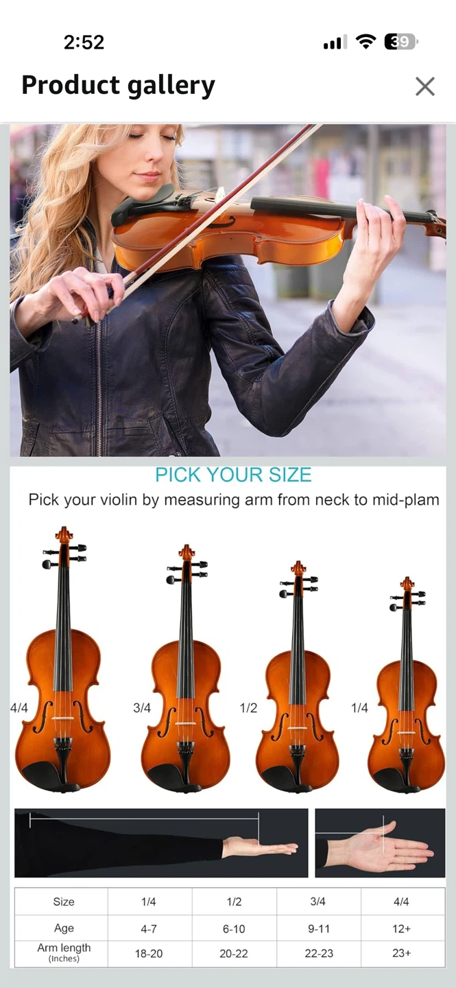 Violin Size 3/4