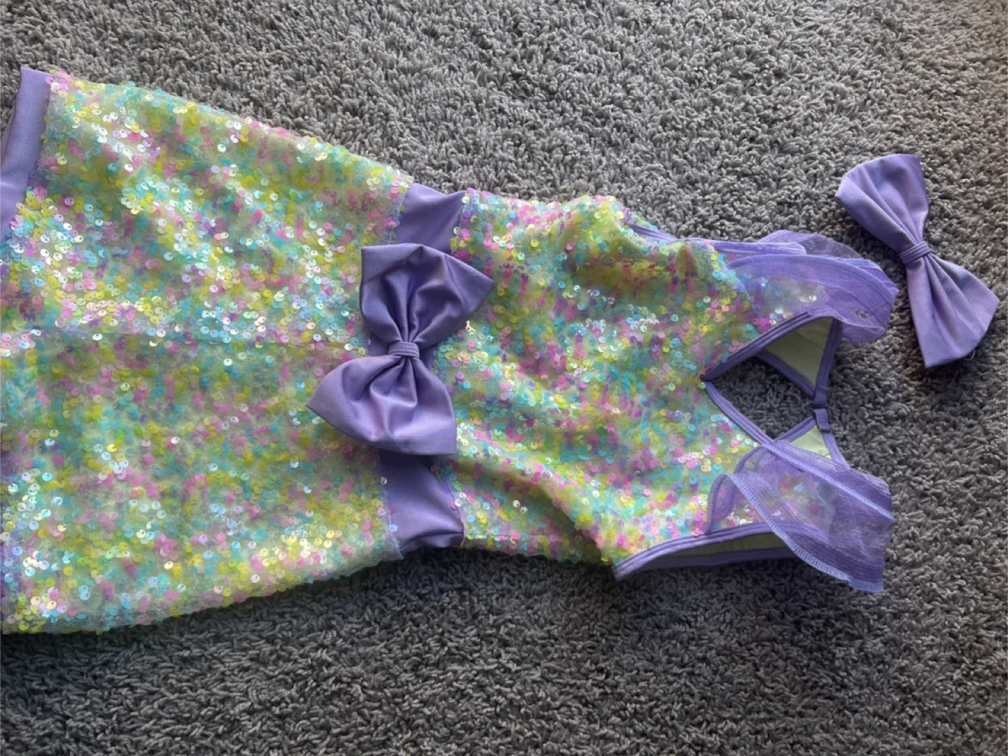 Sequin Dress with Bow