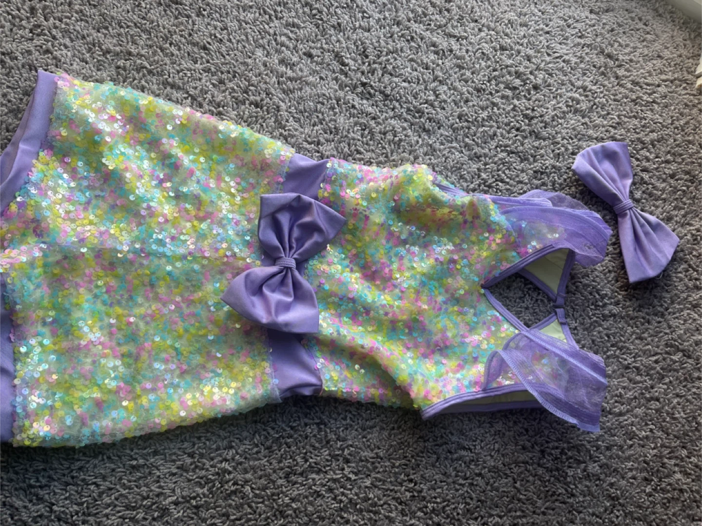 Sequin Dress with Bow - photo 2